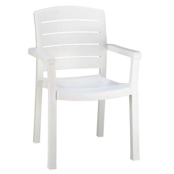 Grosfillex  Acadia Classic Outdoor Armchair White
