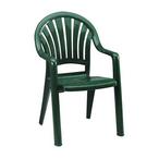 Grosfillex  Pacific Fanback Resin Chair Amazon Green