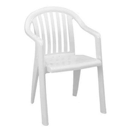 Grosfillex  Miami Lowback Resin Chair White
