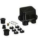 Thermocraft Industries  Plastic 5-Hole Junction Box Black