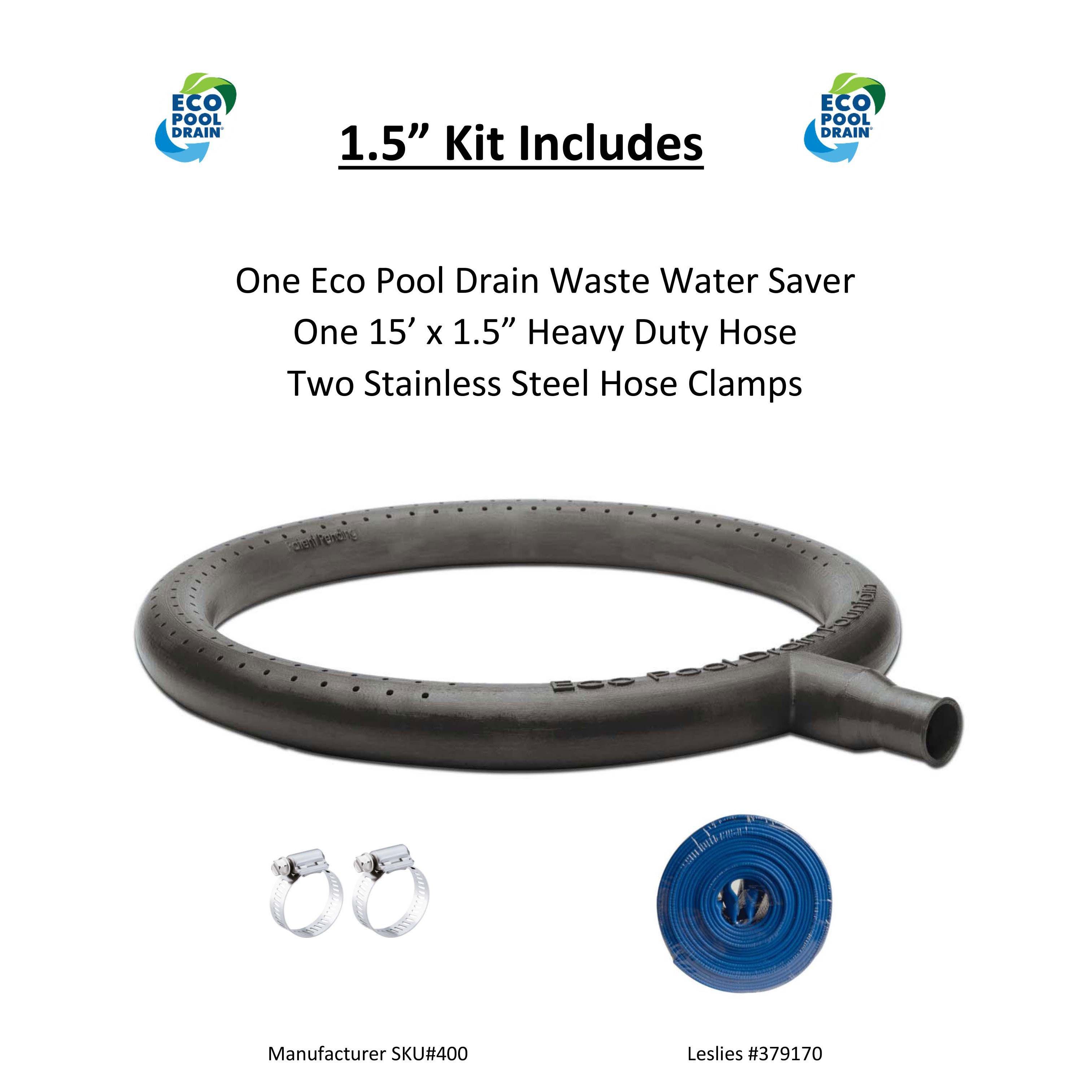 Eco Pool Drain  Waste Water Saver 1.5 Hose Kit