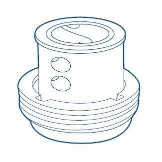 Pool Valet Automatic In-Floor Cleaning and Circulating System Two Hole Nozzle with Ring, Black