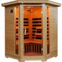 3-Person Hemlock Corner Infrared Sauna with Carbon Heaters