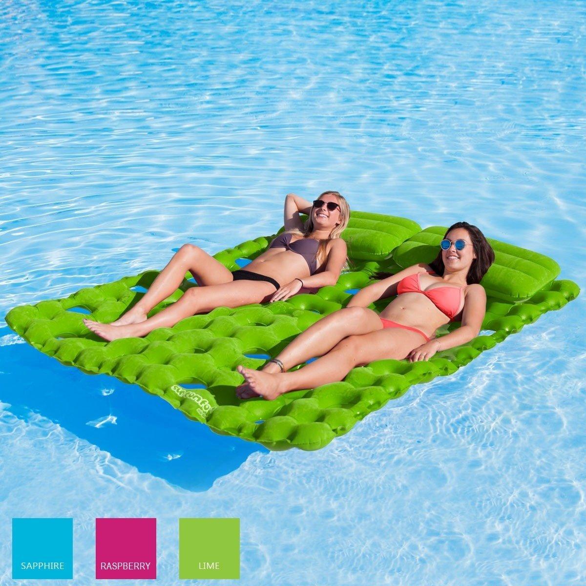 Airhead  Sun Comfort Cool Suede Double Pool Mattress Lime
