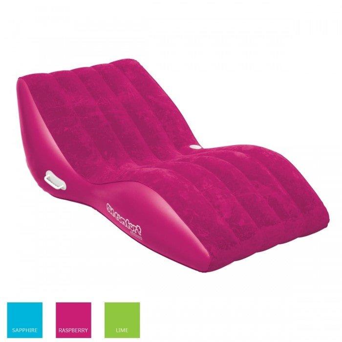 Sun Comfort Cool Suede Zero Gravity Lounge, Raspberry