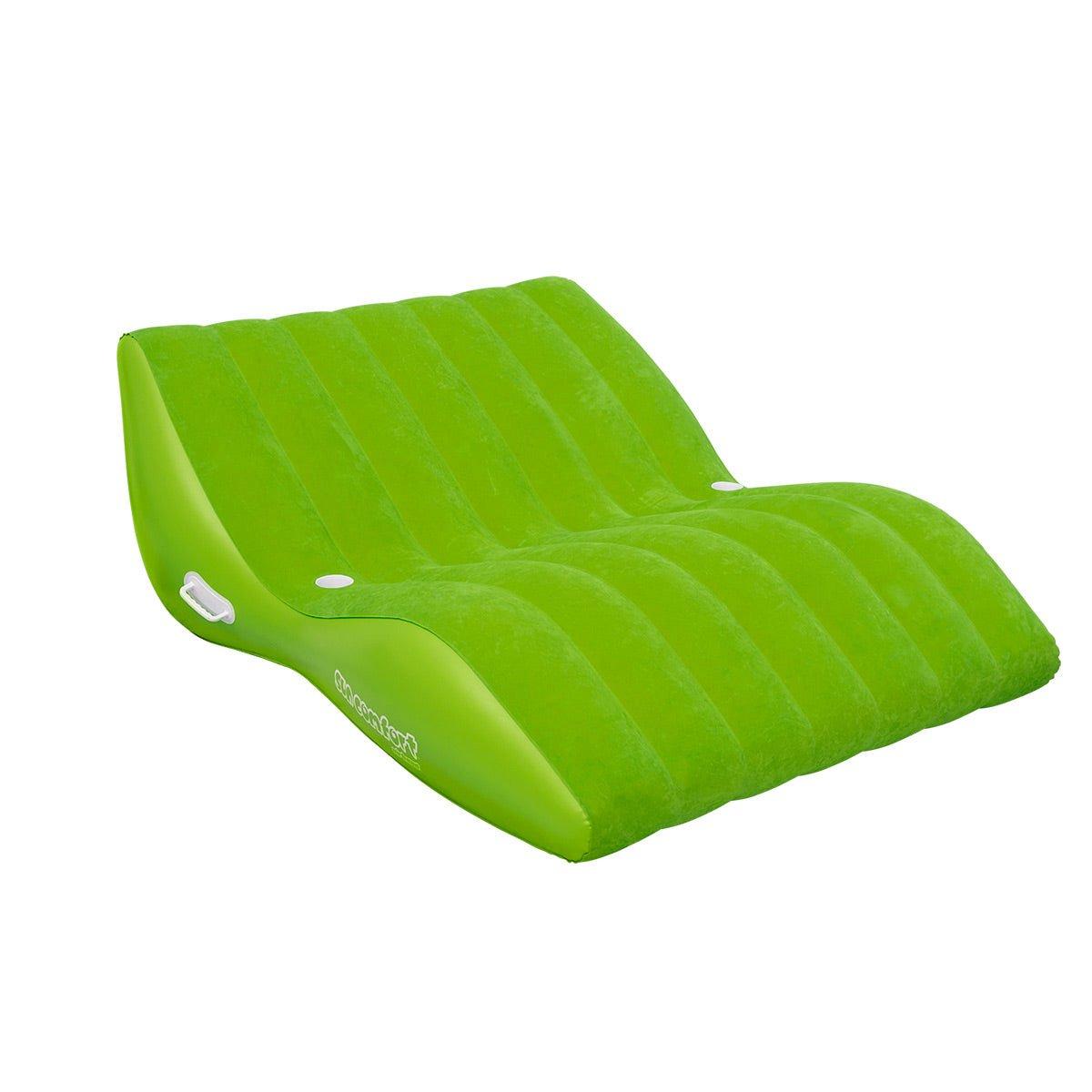Sun Comfort Cool Suede Zero Gravity Double Pool Lounger, Lime