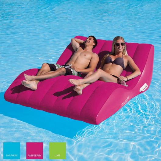 Airhead  Sun Comfort Cool Suede Zero Gravity Double Pool Lounger Raspberry