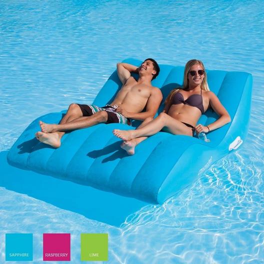 Airhead  Sun Comfort Cool Suede Zero Gravity Double Pool Lounger Sapphire