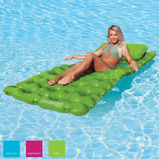 Airhead  Sun Comfort Cool Suede Pool Mattress Lime