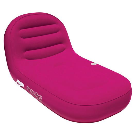 AIRHEAD  Sun Comfort Cool Suede Chaise Lounge Pool Float  Raspberry