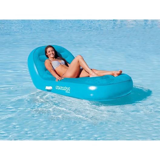 AIRHEAD  Sun Comfort Cool Suede Chaise Lounge Pool Float  Sapphire