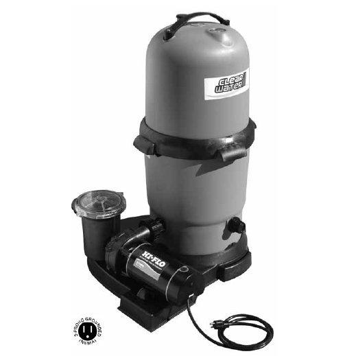 Waterway  ClearWater II Above Ground Pool Cartridge Filter with 1 HP Pump