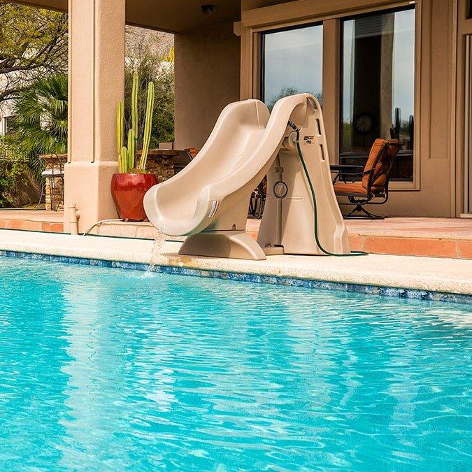 SR Smith SlideAway Removable Pool Slide Taupe