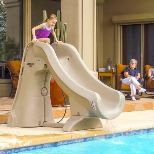 S.R Smith  660-209-5820 SlideAway Removable Pool Slide Gray