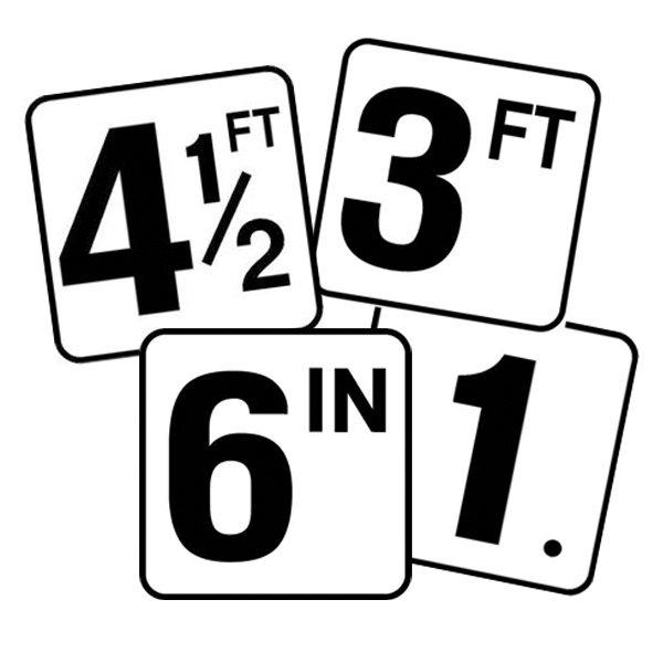 INLAYS INC  Depth Markers  Vinyl  Inch Markers