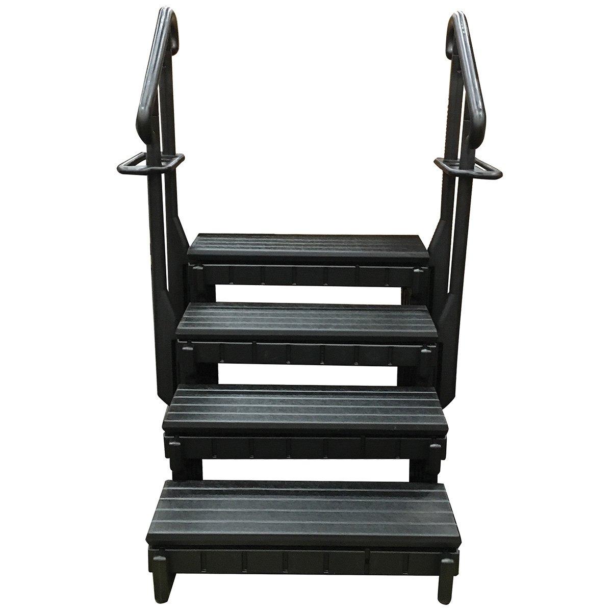 Confer Plastics  Signature Hot Tub Steps 4-Tread 36in Black