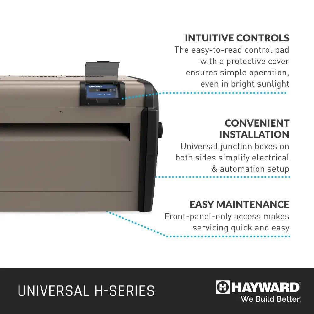 Hayward  W3H400FDN Universal H-Series Low NOx 400K BTU Natural Gas Pool  Spa Heater