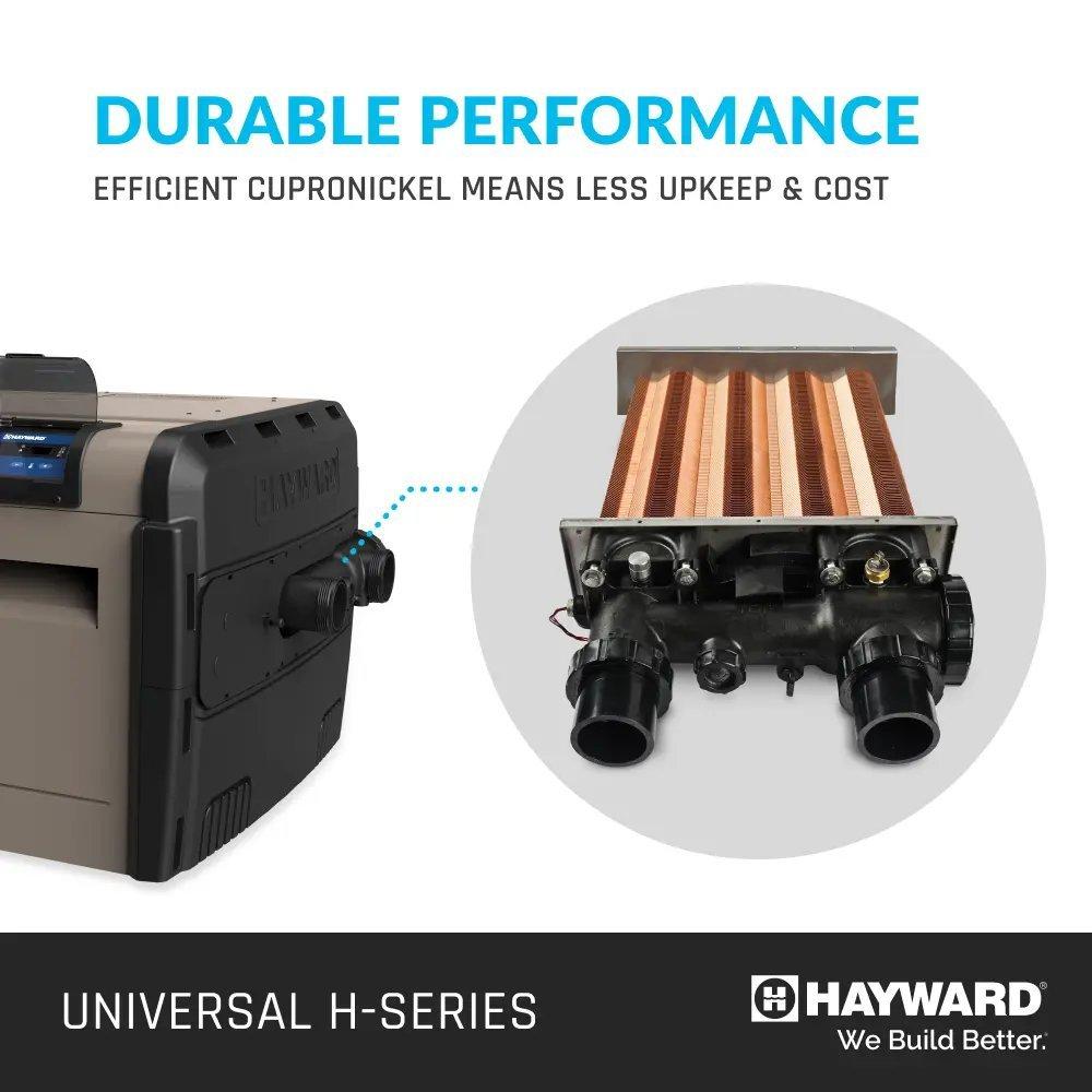 Hayward  W3H400FDN Universal H-Series Low NOx 400K BTU Natural Gas Pool  Spa Heater