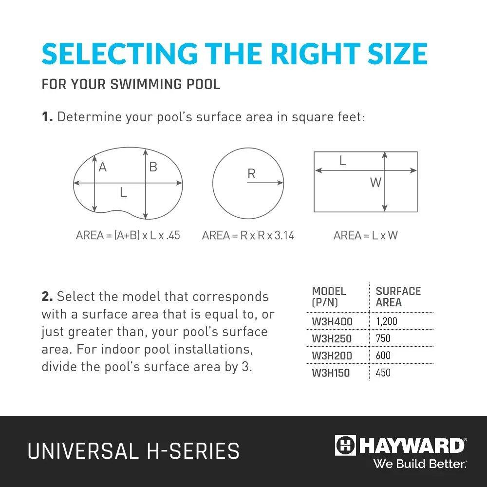W3H400FDN Universal H-Series, Low NOx, 400K BTU, Natural Gas, Pool & Spa Heater