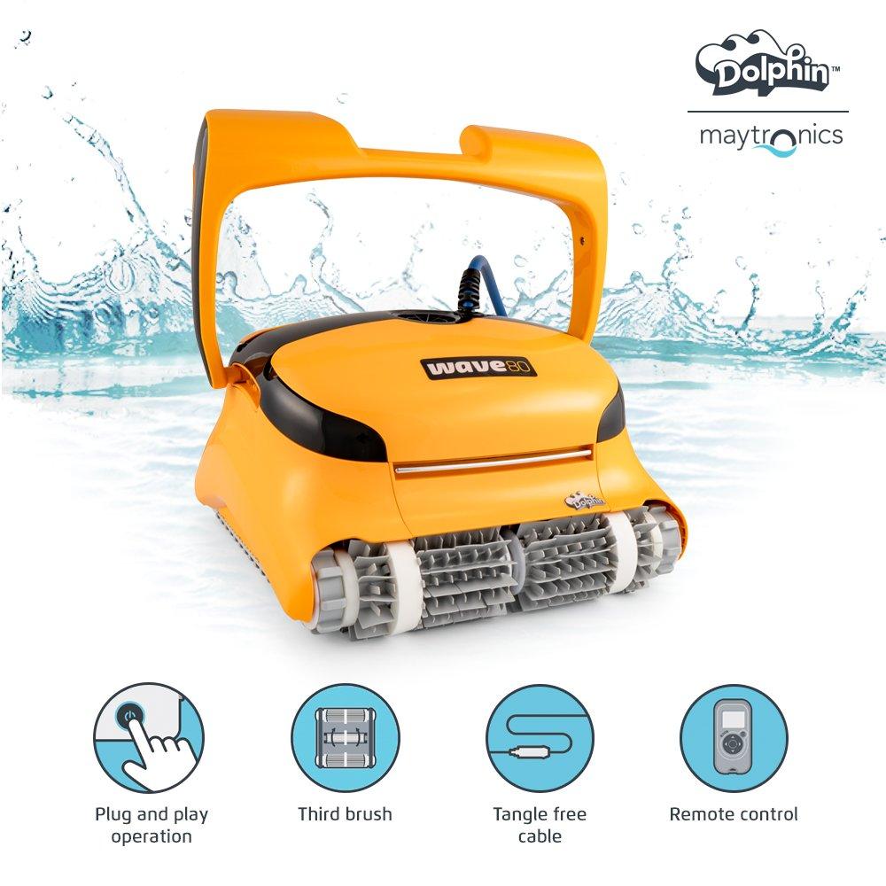 Dolphin Wave 80 Commercial Robotic Pool Cleaner with Caddy Leslie's