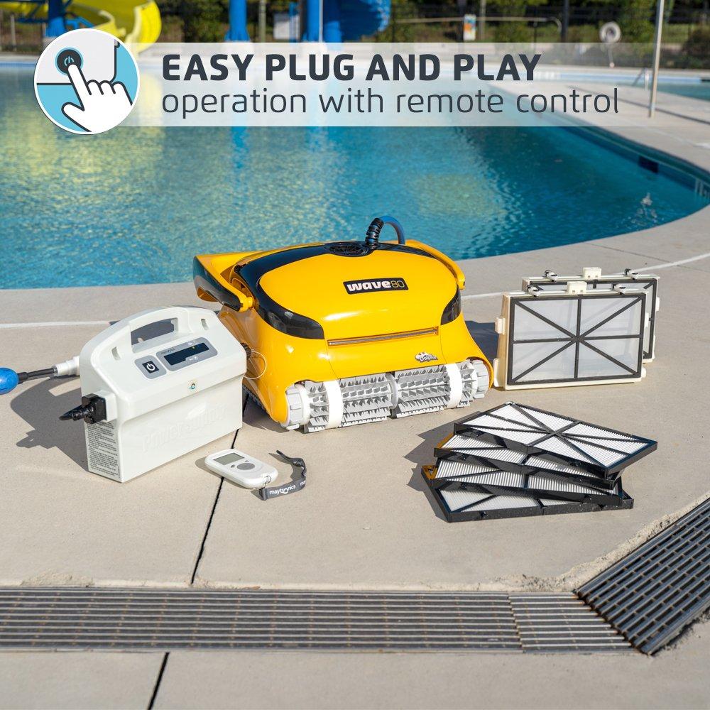 Dolphin  Wave 80 Commercial Robotic Pool Cleaner with Caddy