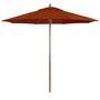 9 ft Patio Umbrella with Wood Grain Finish
