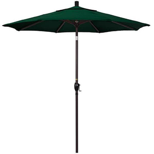 7 1/2 ft Push Button Tilt Patio Umbrella in Sunbrella Fabric