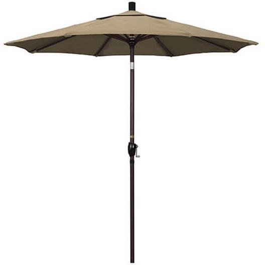 7 1/2 ft Push Button Tilt Patio Umbrella in Sunbrella Fabric