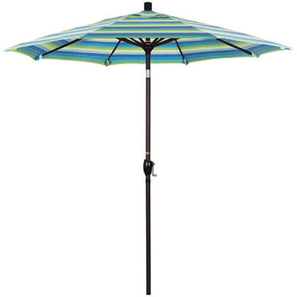 7 1/2 ft Push Button Tilt Patio Umbrella in Sunbrella Fabric