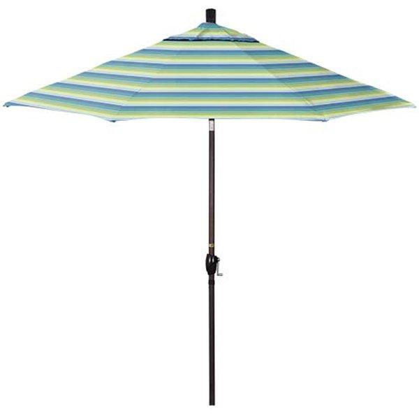 9 ft Push Button Tilt Patio Umbrella in Sunbrella Fabric