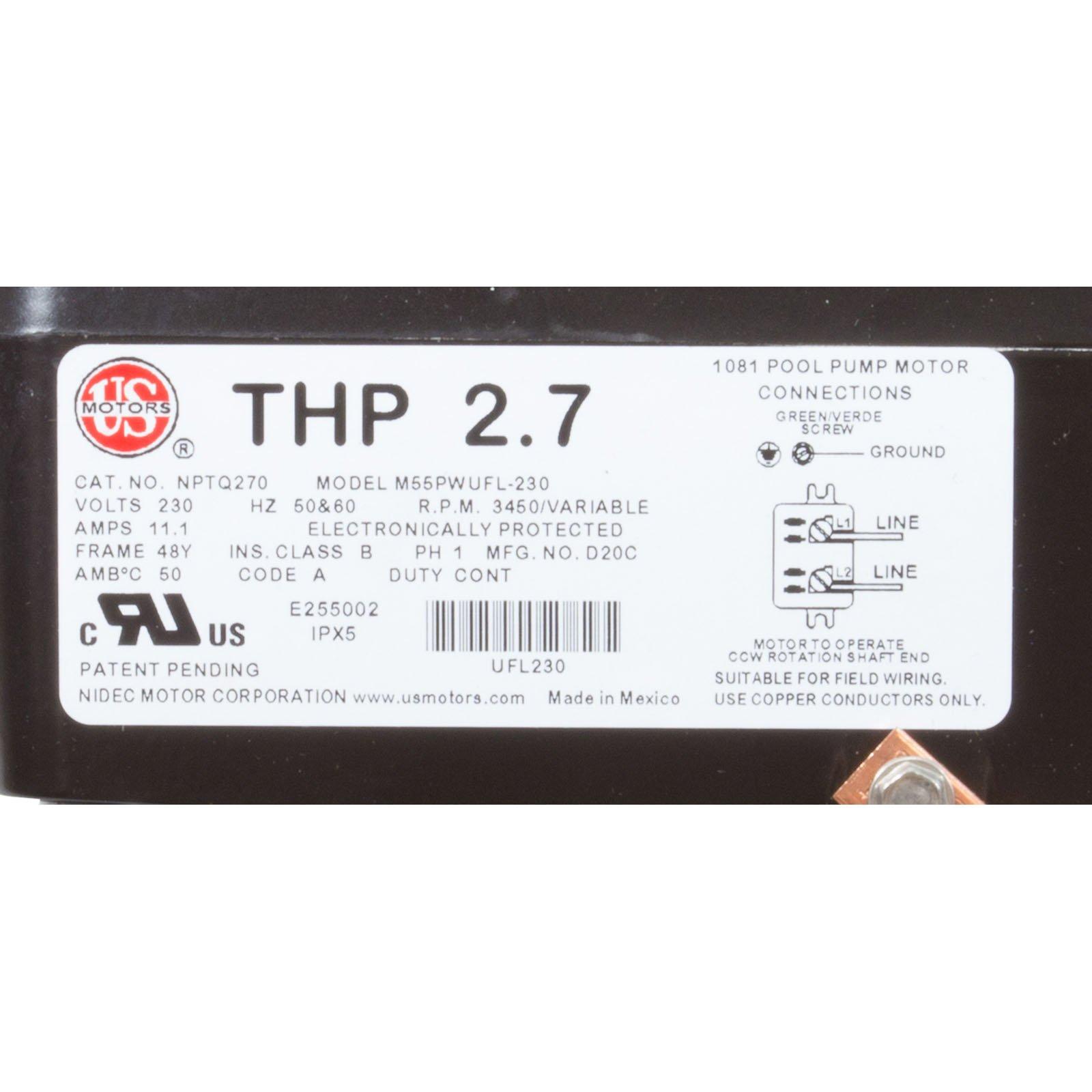 NeptuneTM 2.7 Total Horsepower (THP) Variable Speed Pool Pump Motor