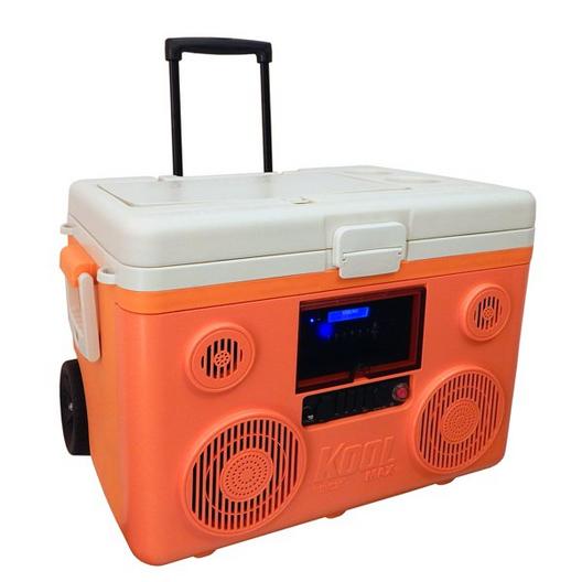 Sondpex  CA-E065O KoolMax 40-Quart Wheeled Cooler Bluetooth Audio and Charging Station  Orange