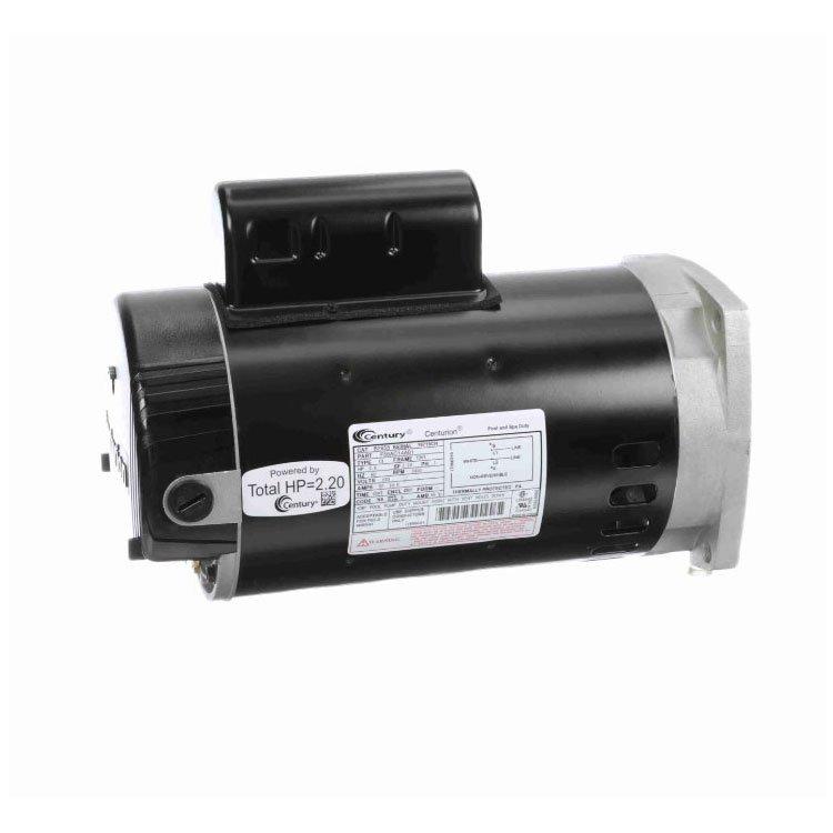 Century Square Flange 2 HP Single Speed 2.2 THP Pool Motor Regal Beloit B2855