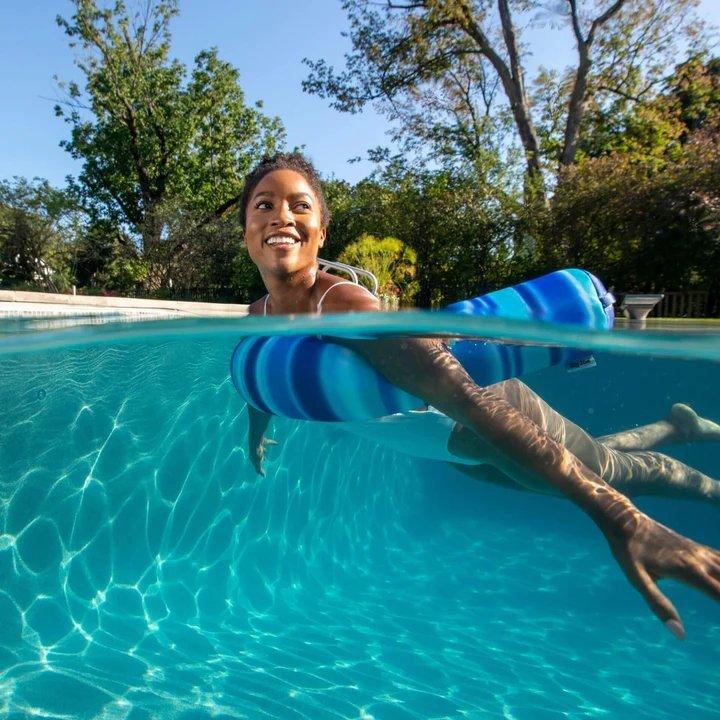 Big Joe  Swim Noodle Pool Float Blurred Blue