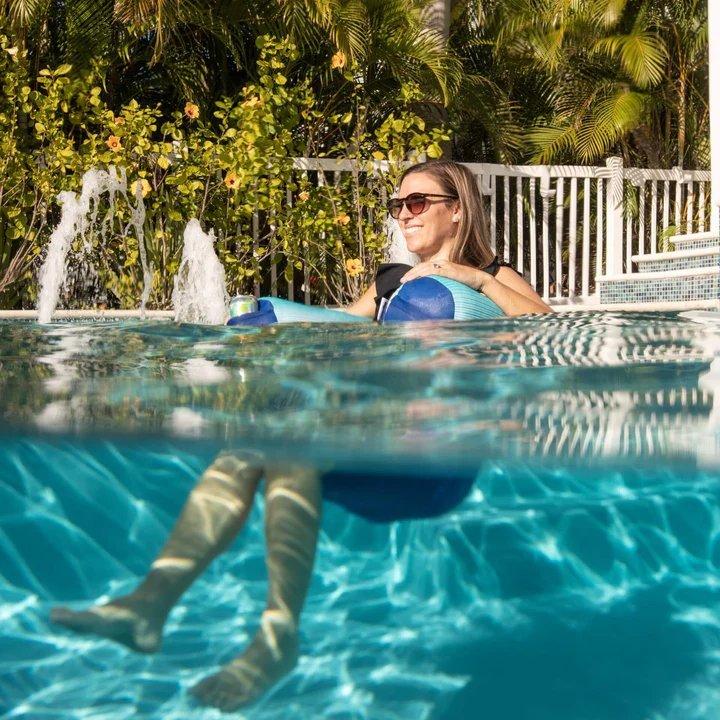 Big Joe Noodle Sling Pool Float, Fade Aqua Leslie's Pool Supplies