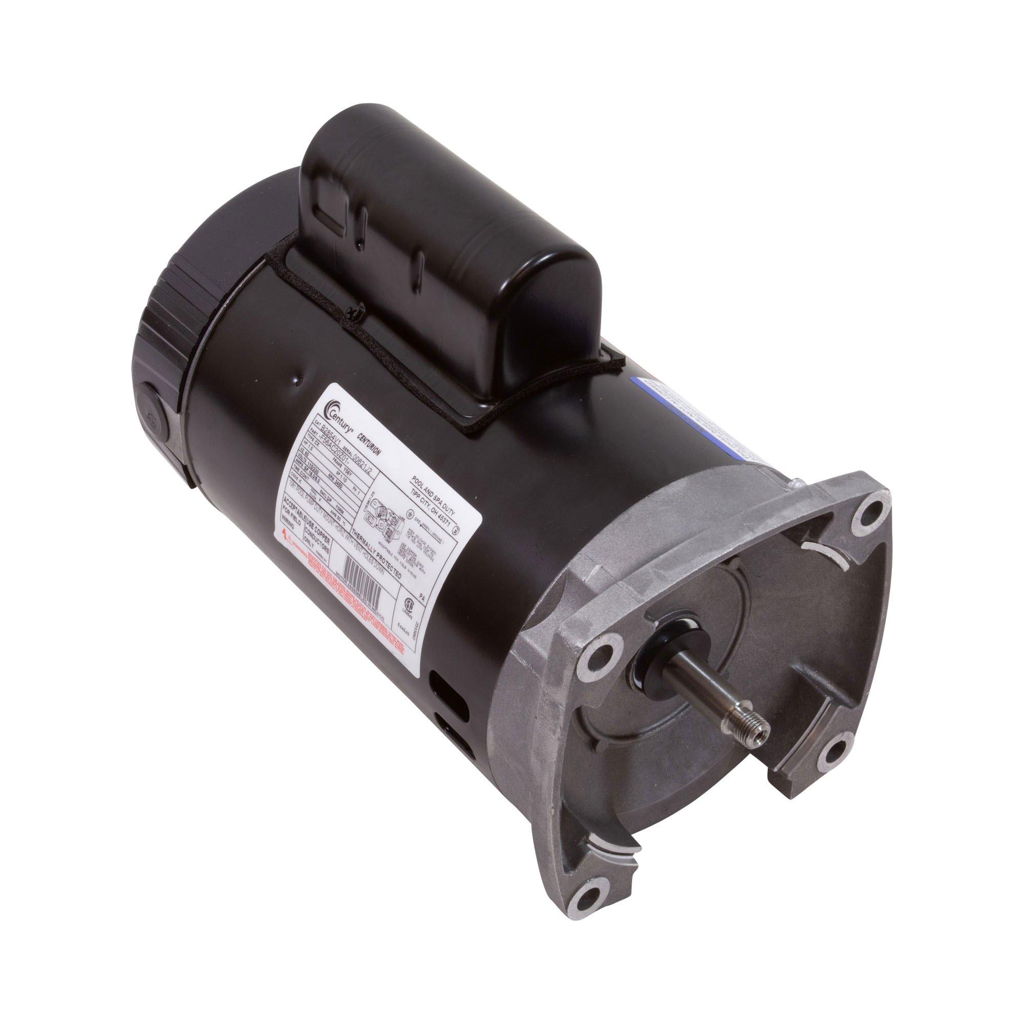 Century  B2854V1 Square Flange 56Y Single Speed 1.5 HP Up-Rated Pool Pump Motor 115/230V
