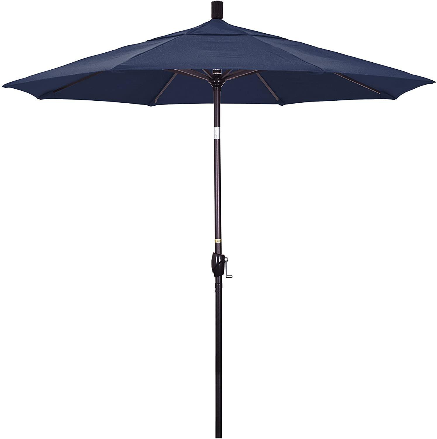 7.5 ft Market Umbrella Bronze/Navy Blue