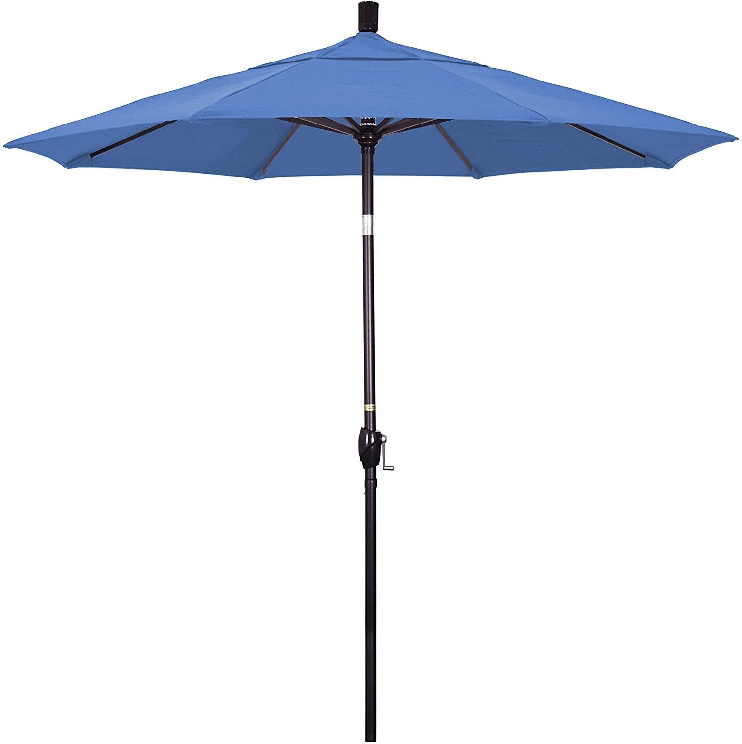 7.5 ft Market Umbrella Bronze/Royal Blue