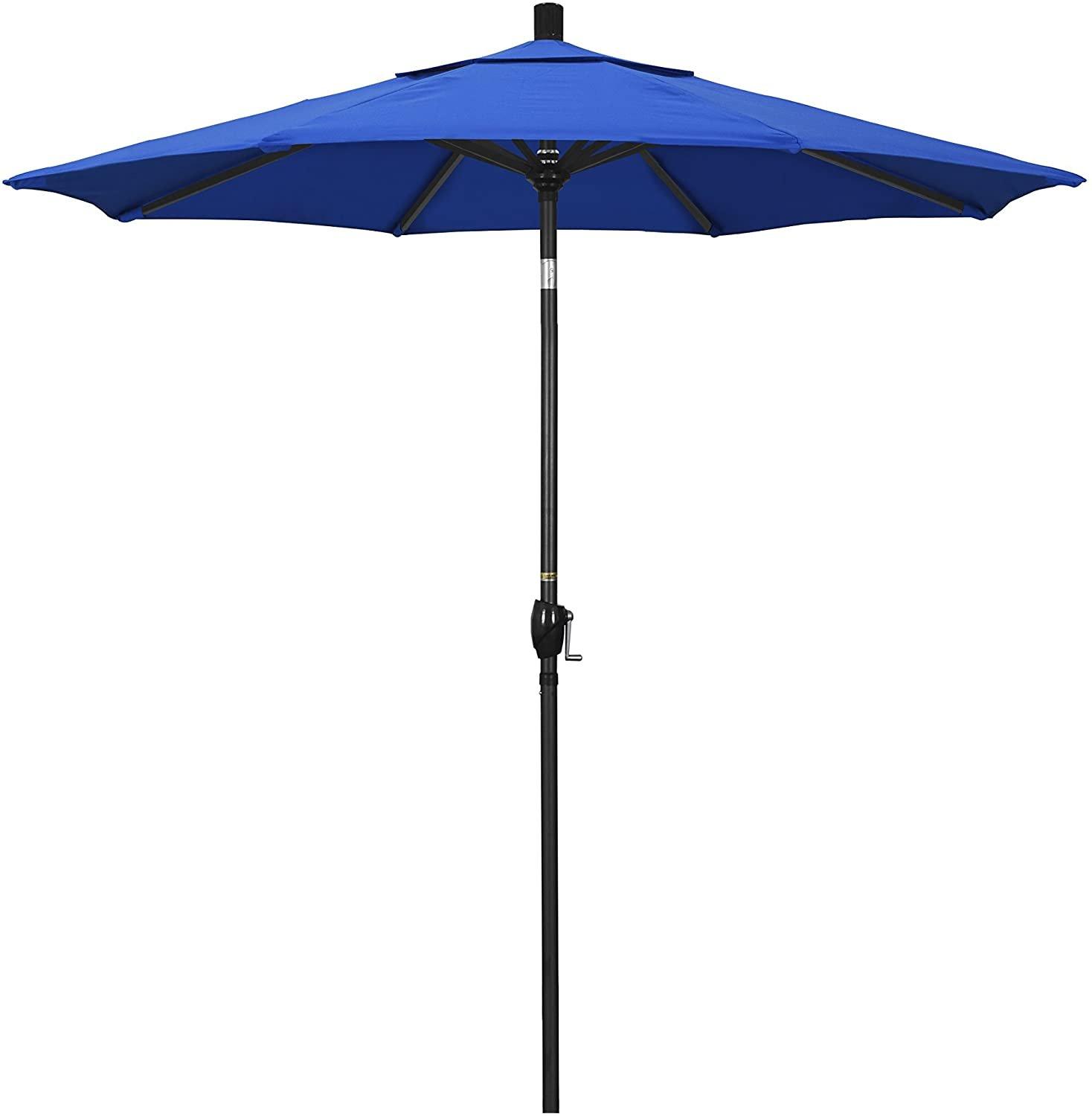 7 1/2 ft Market Umbrella with Black Aluminum Pole