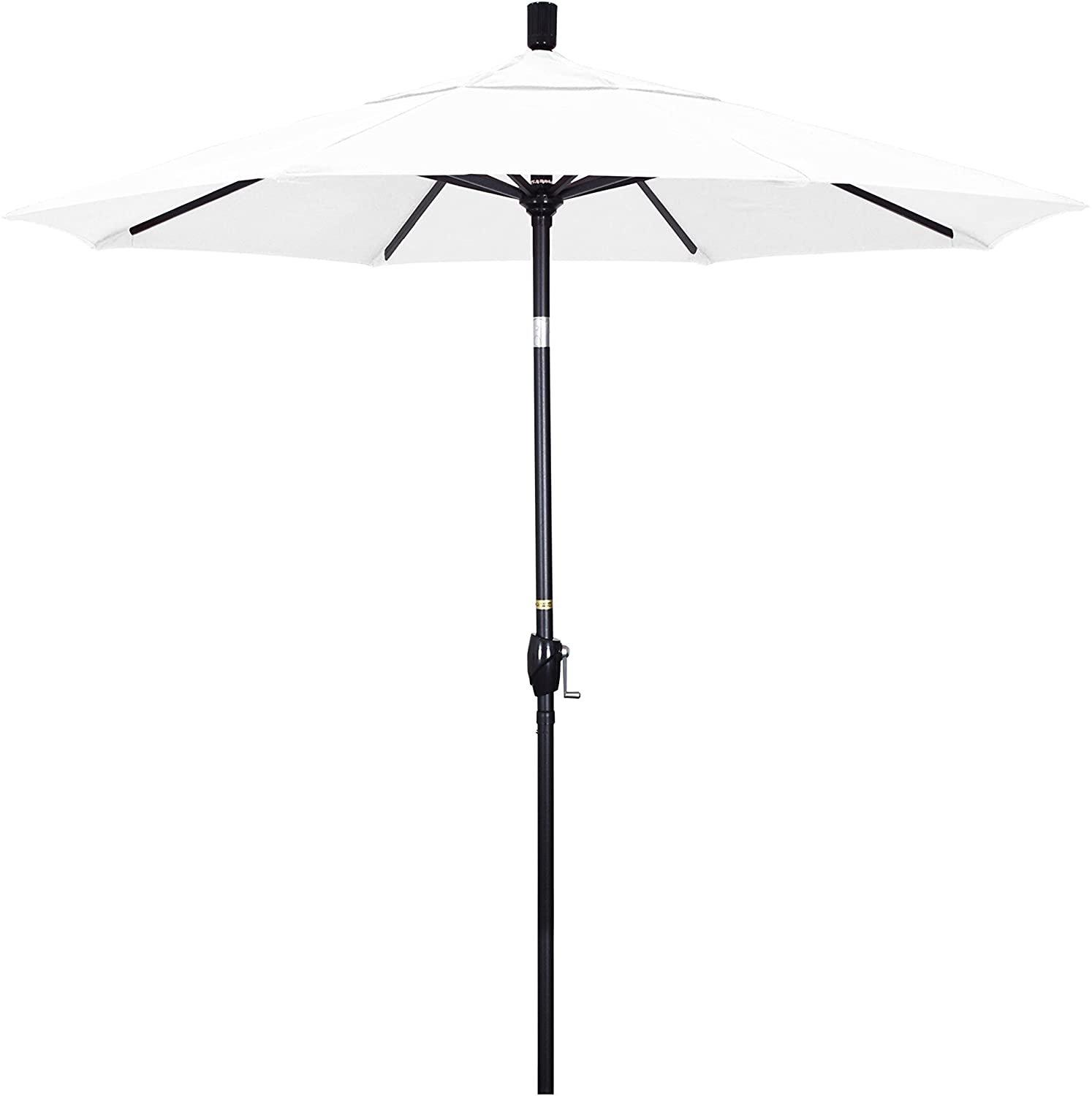 7 1/2 ft Market Umbrella with Black Aluminum Pole
