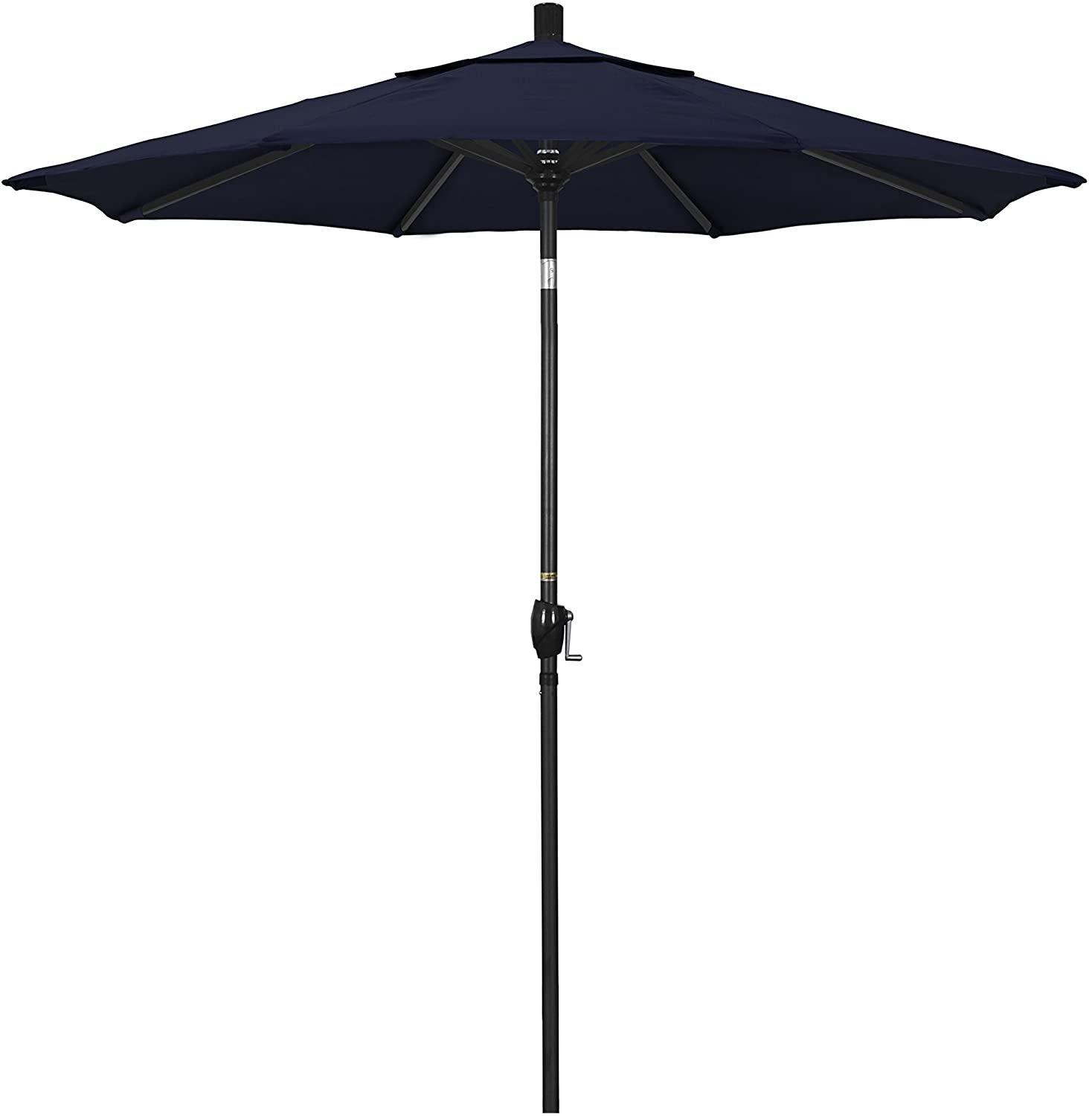 7 1/2 ft Market Umbrella with Black Aluminum Pole