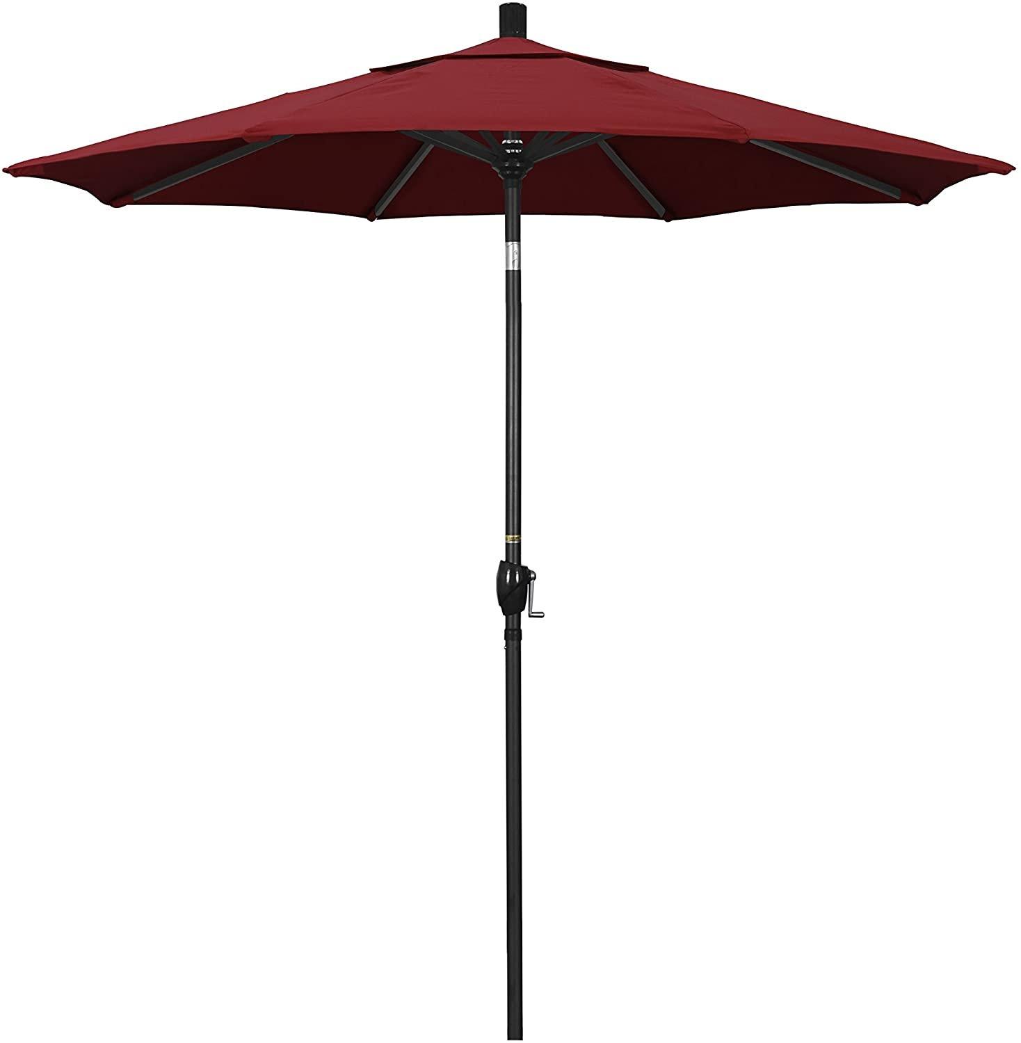 7 1/2 ft Market Umbrella with Black Aluminum Pole