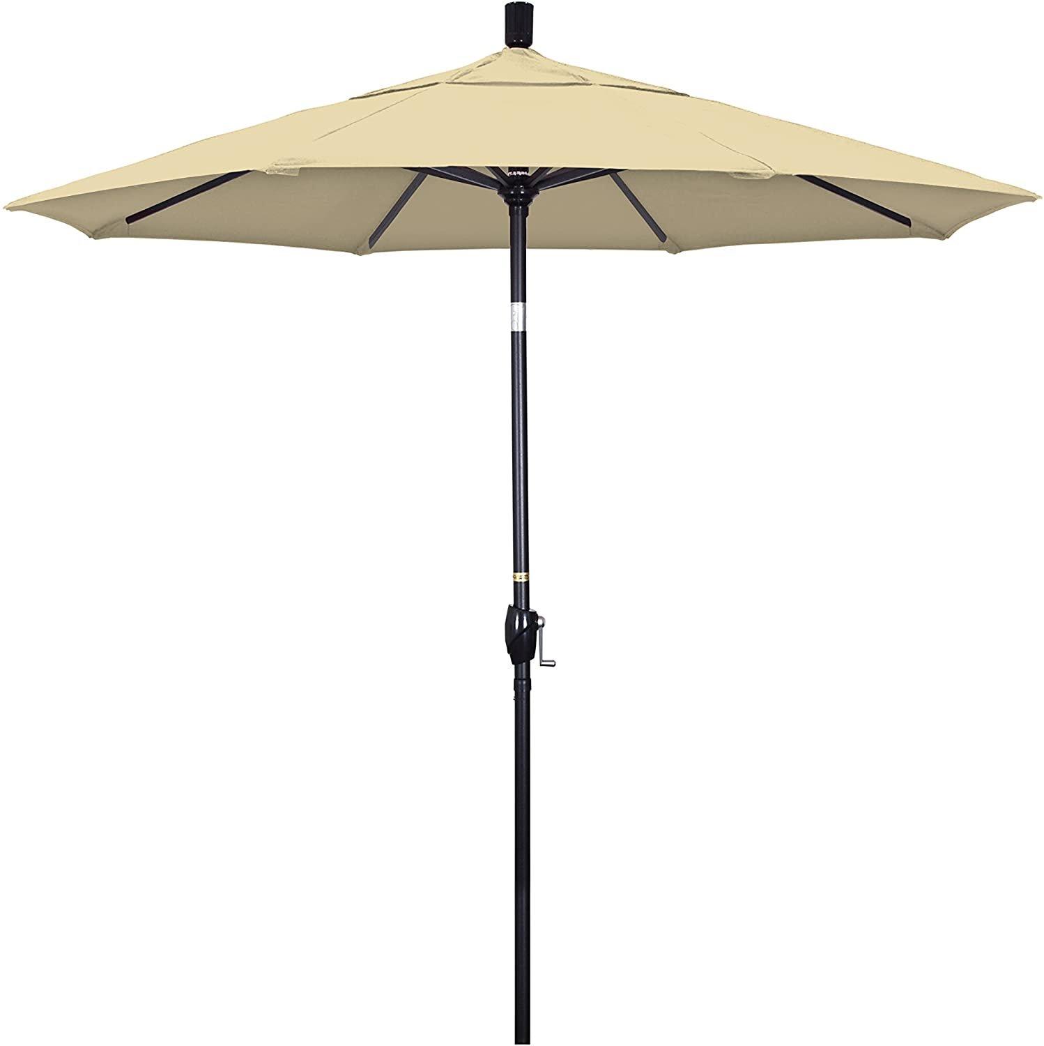 7 1/2 ft Market Umbrella with Black Aluminum Pole