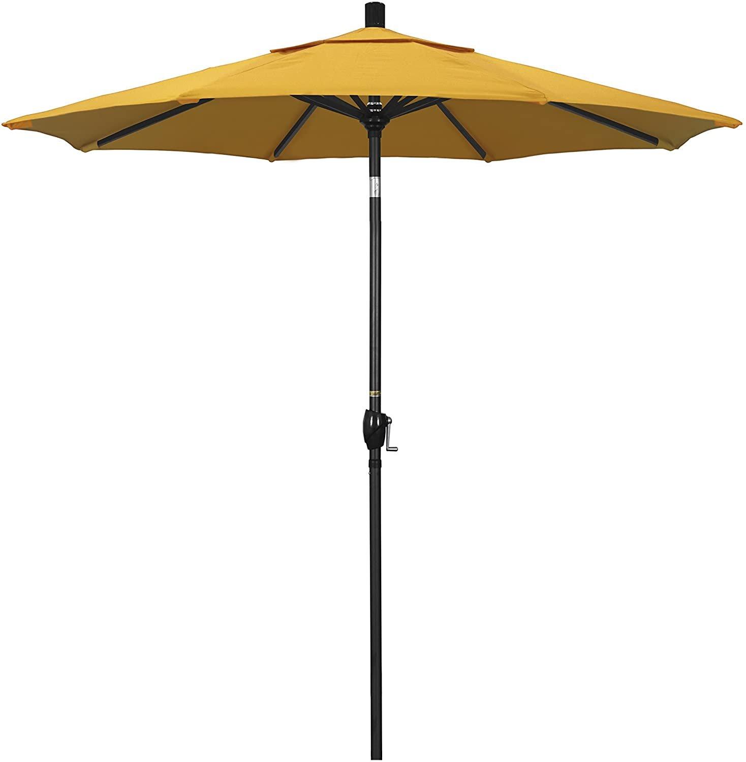 7 1/2 ft Market Umbrella with Black Aluminum Pole