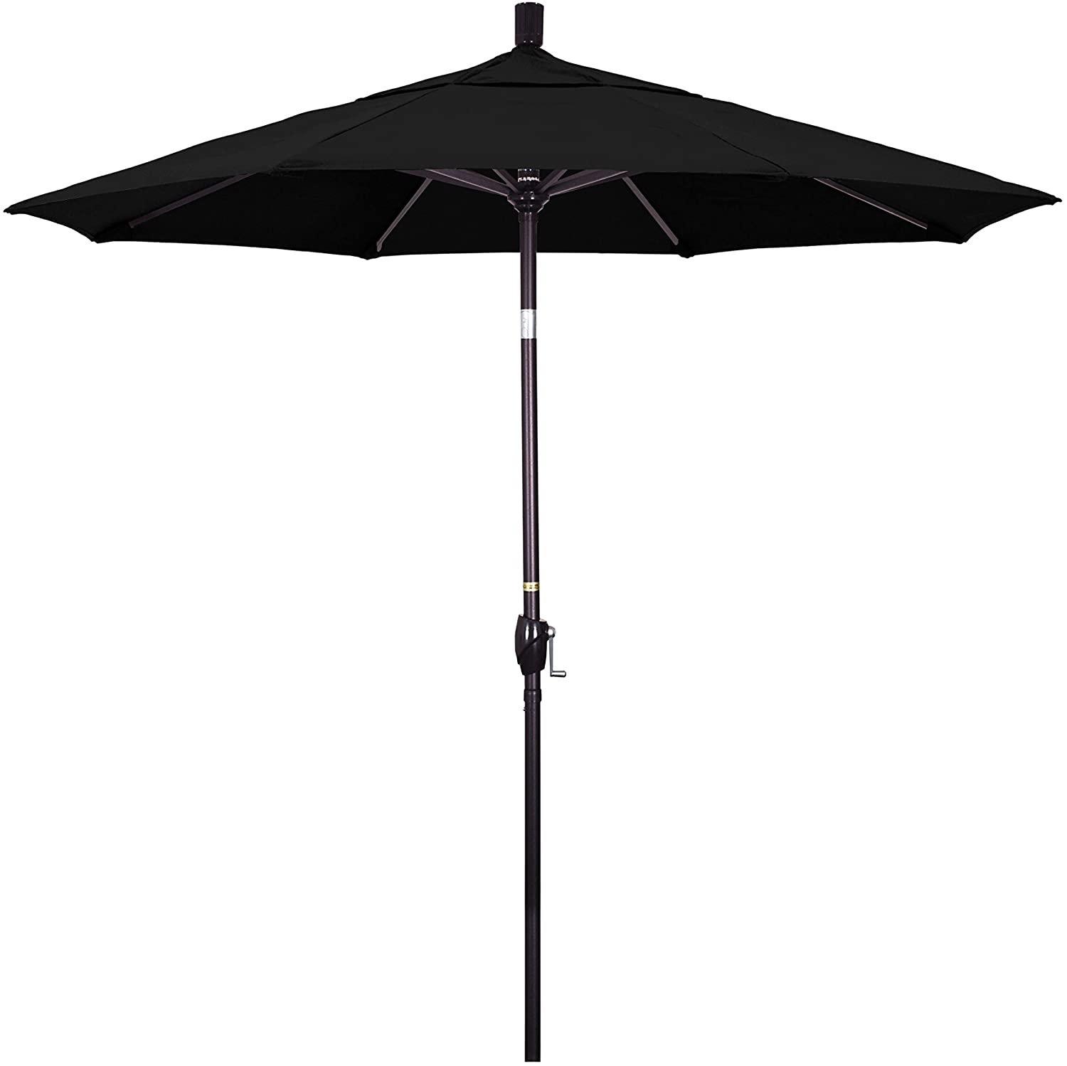 7 1/2 ft Market Umbrella with Black Aluminum Pole