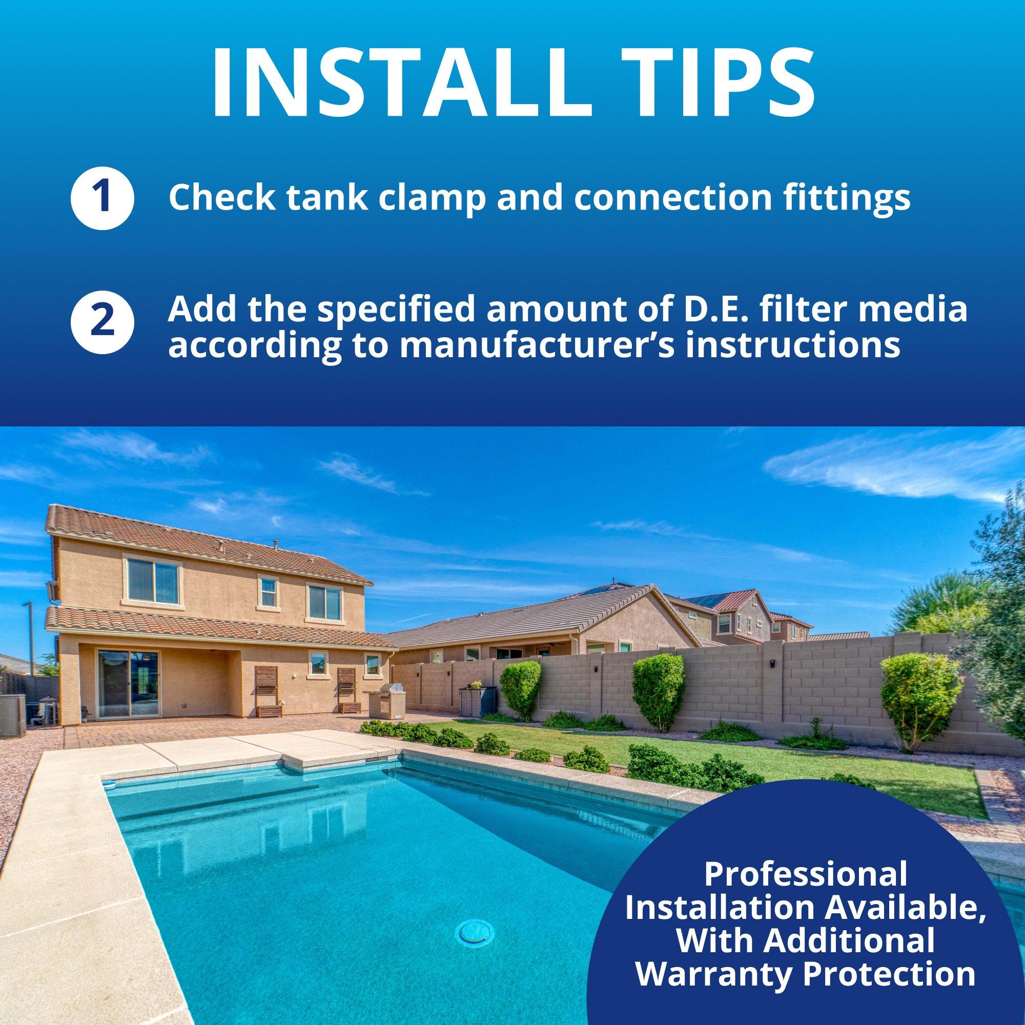 Pentair  EC-180008 FNS Plus 48 sq ft DE Pool Filter  Limited Warranty