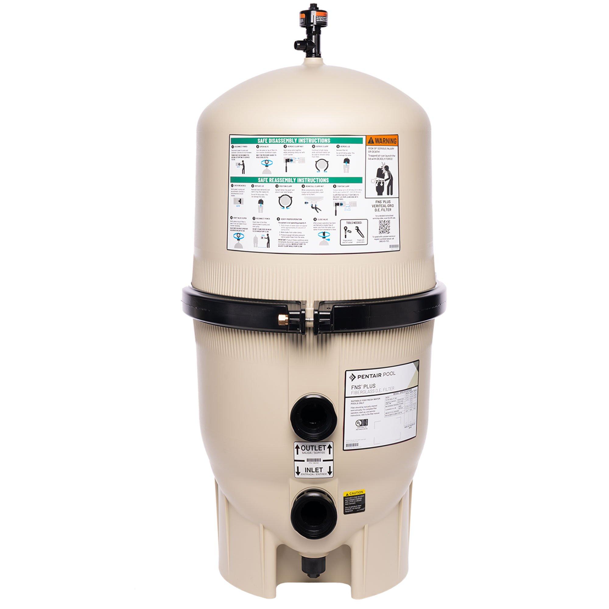Pentair  EC-180008 FNS Plus 48 sq ft DE Pool Filter  Limited Warranty