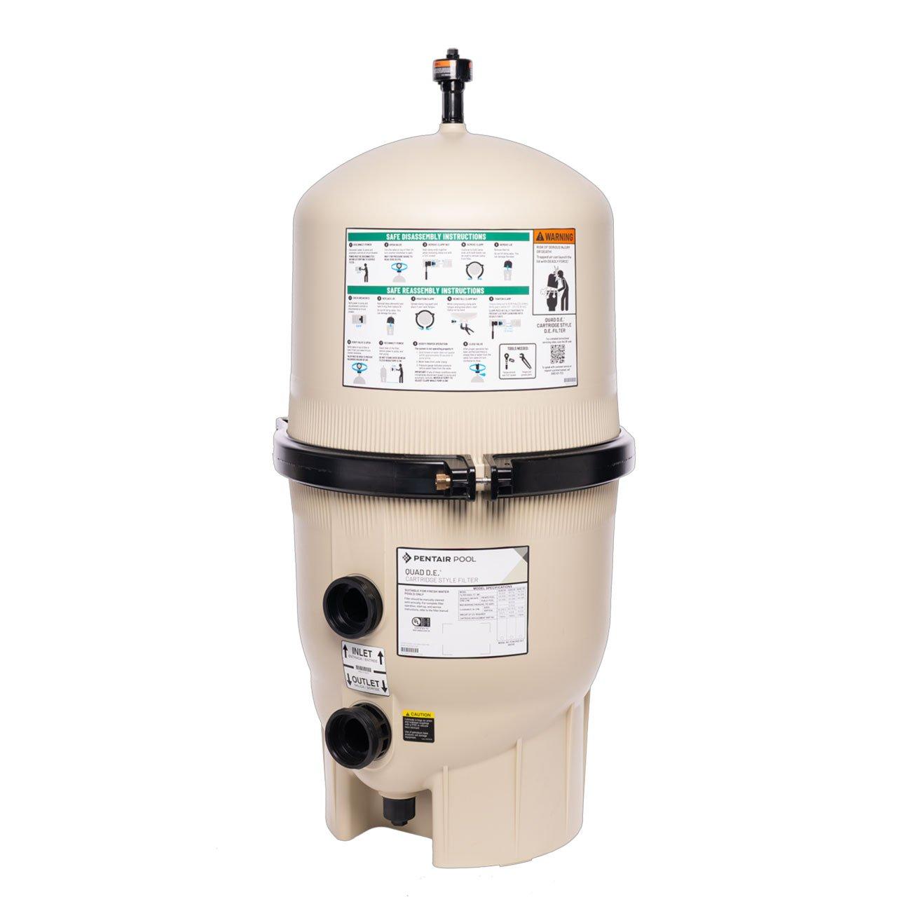 Pentair  EC-188594 Quad DE 100 sq ft Cartridge Style DE Pool Filter