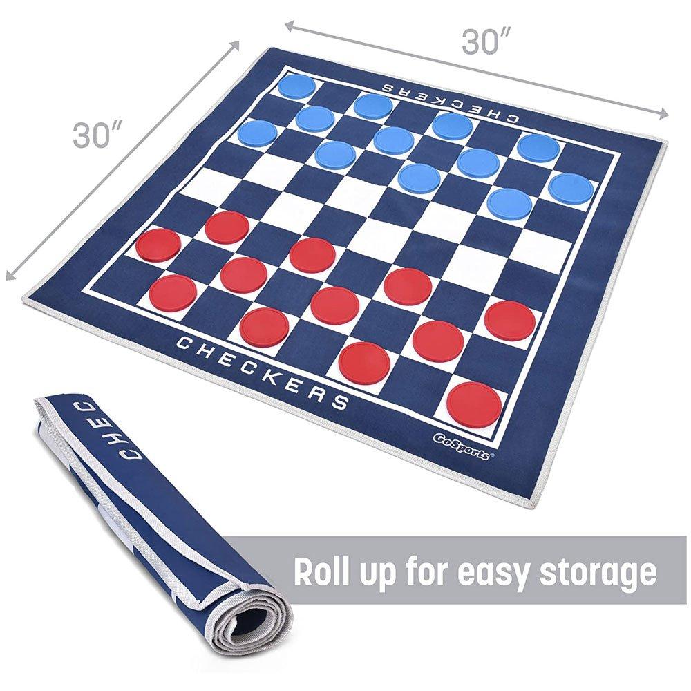 GoSports  Giant Checkers  4 Connect Board Game