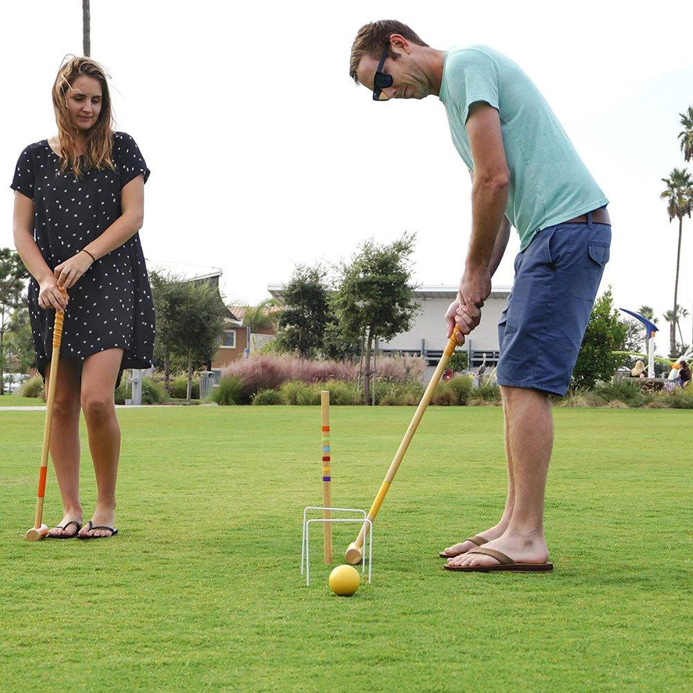 GoSports  Deluxe Croquet Set  Full Size for Adults  Kids